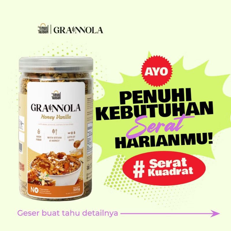 

Granola Vanilla 500 gr Original by Premium Timur Tengah Sereal Makanan Sehat High Quality