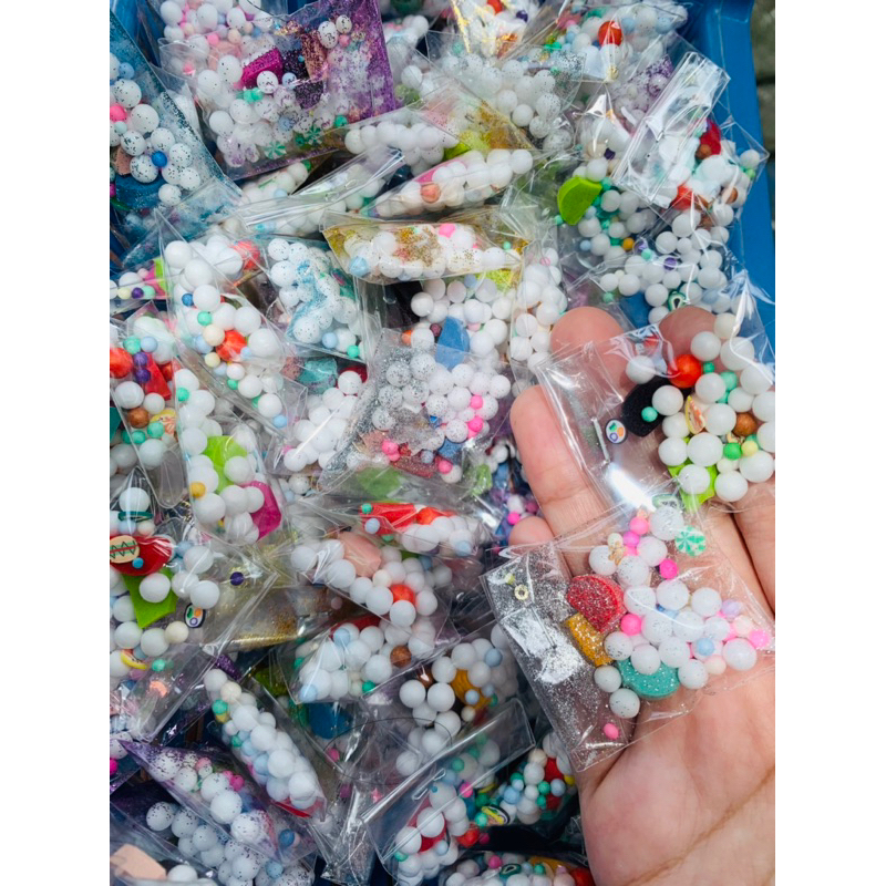hiasan slime murah obral hiasan slime isi  / mainan renceng rencengan ser / mainan renteng rentengan