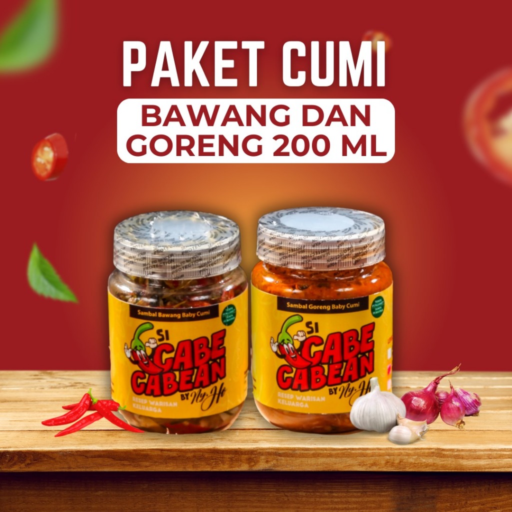 

Si CabeCabean - Paket Hemat Sambal Baby Cumi 200ML | Sambel Isi Bawang & Goreng Lokal Pedas Gurih