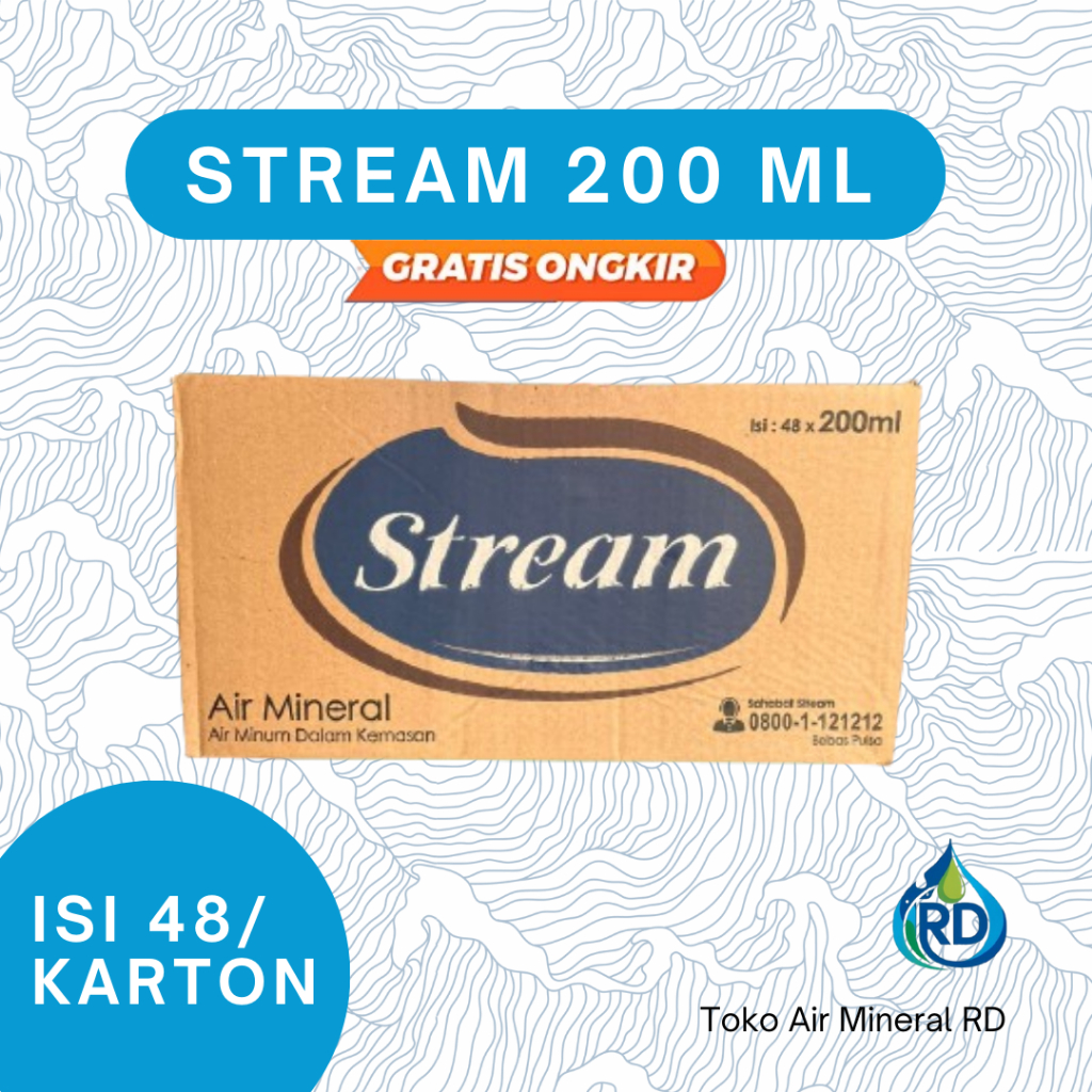 

RD - STREAM Cup 200 ML 1 Dus - Isi 48 x 200 ML - Air Minum Mineral Cup