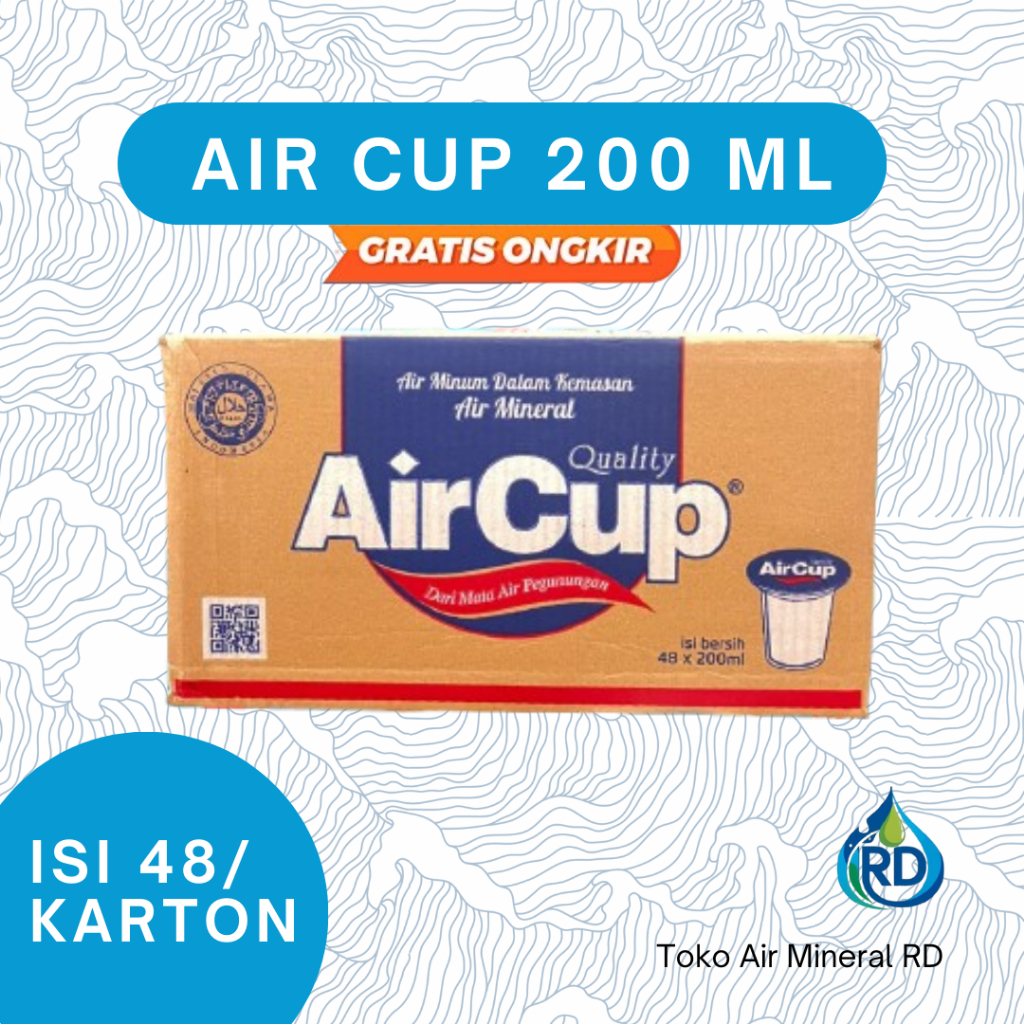 

RD - AIR Cup 200 ML 1 Dus - Isi 48 x 200 ML - Air Minum Mineral Botol