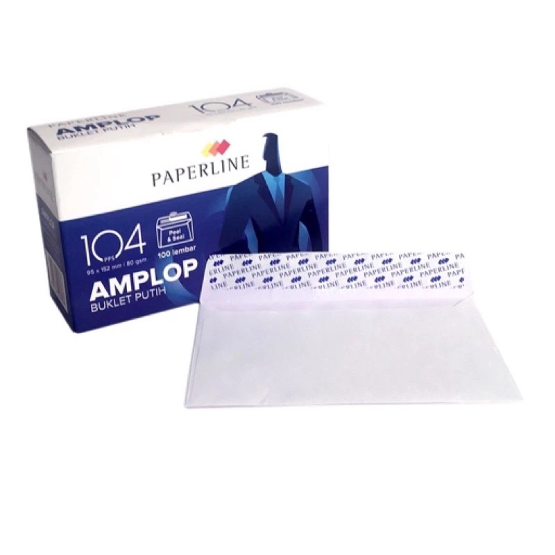 

Amplop Putih Polos 104 PPS Paperline isi 100 pcs