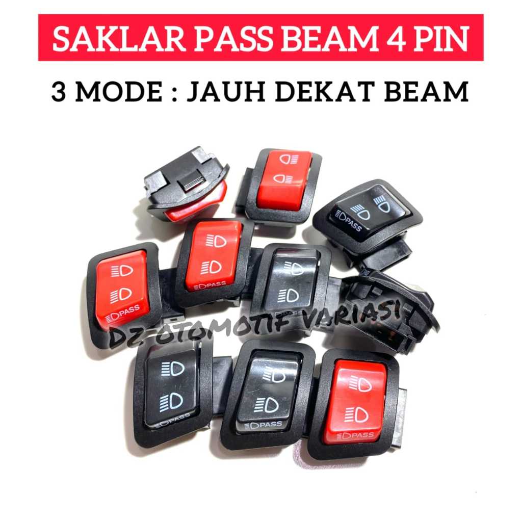 Saklar Pass Beam 4 Pin Tombol Pass Beam Motor Honda Saklar Vietnam / Saklar Dim Pass 4 Kaki