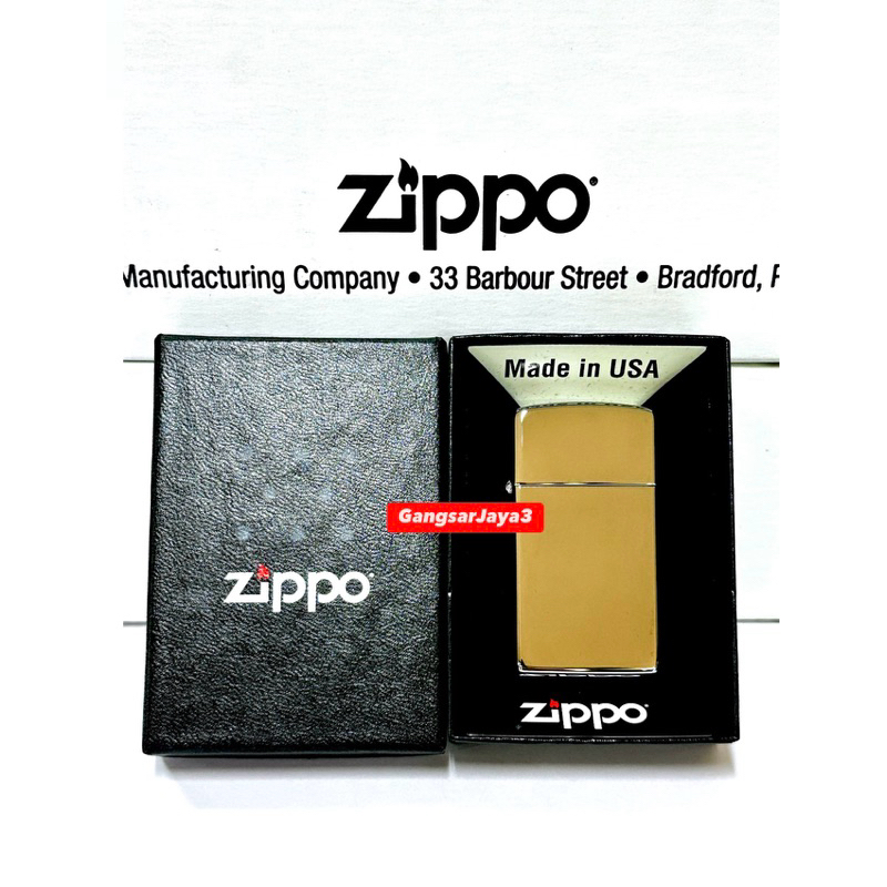korek zippo original USA 1610 slim hi pol chrome
