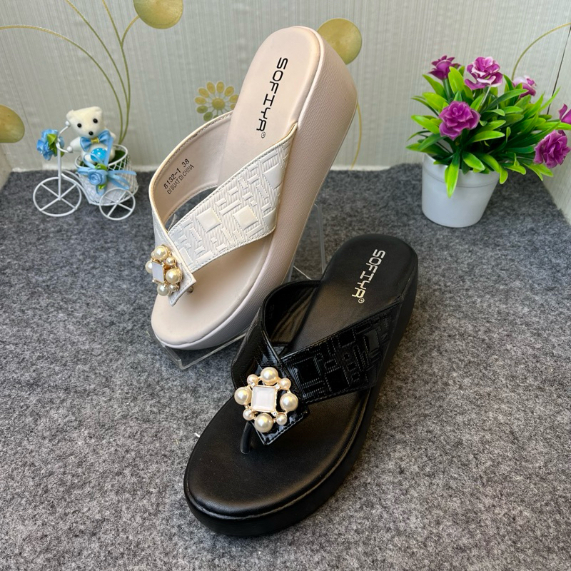 SOFIYA ORI 8132 1 SANDAL WANITA IMPORT / SANDAL JEPIT / SENDAL JEPIT TINGGI 6CM