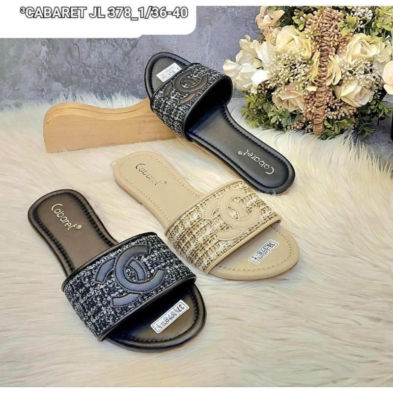 Sandal Teplek/Flat Cabaret JL 378-1 Wanita