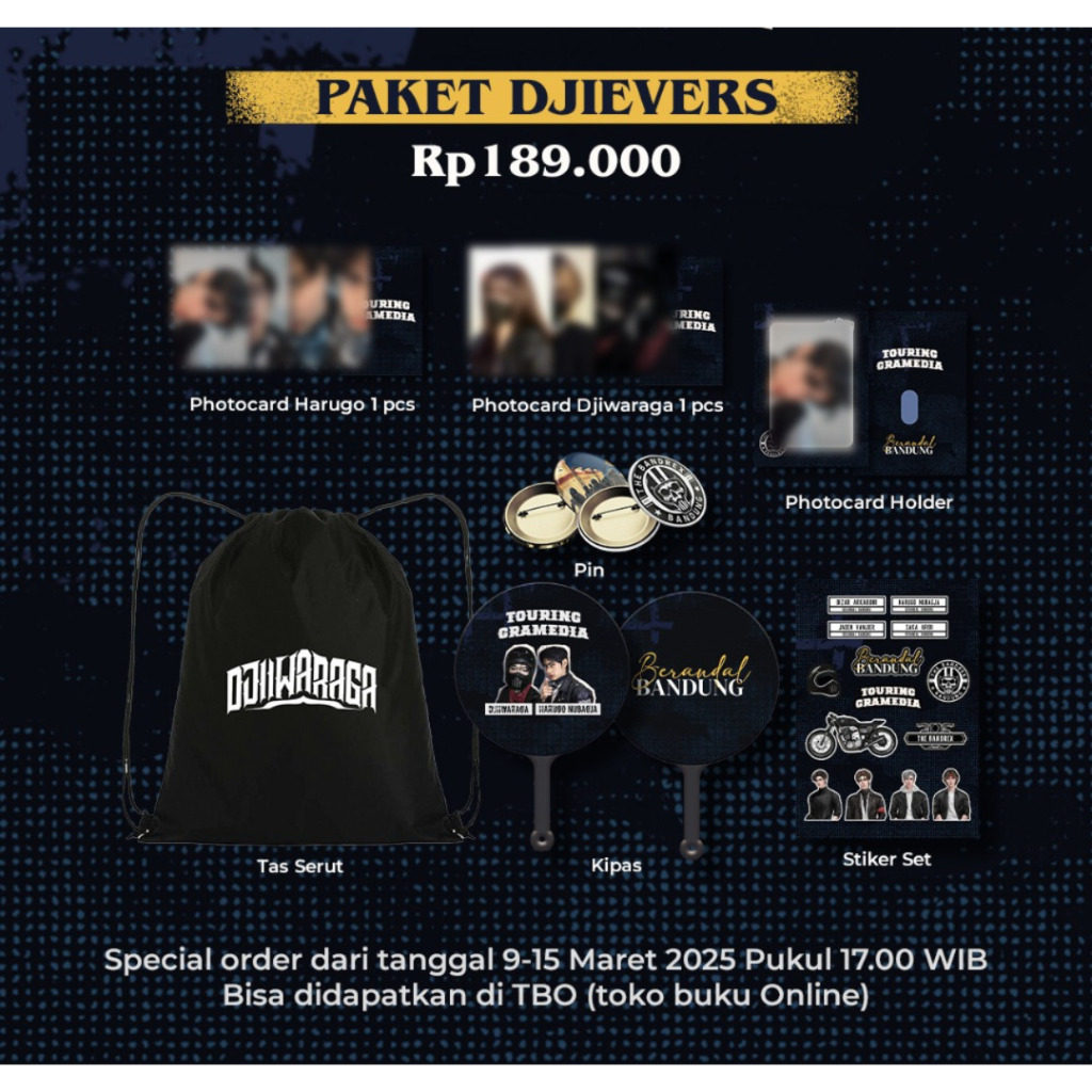 OK Merchandise Novel Berandal Bandung JOSS
