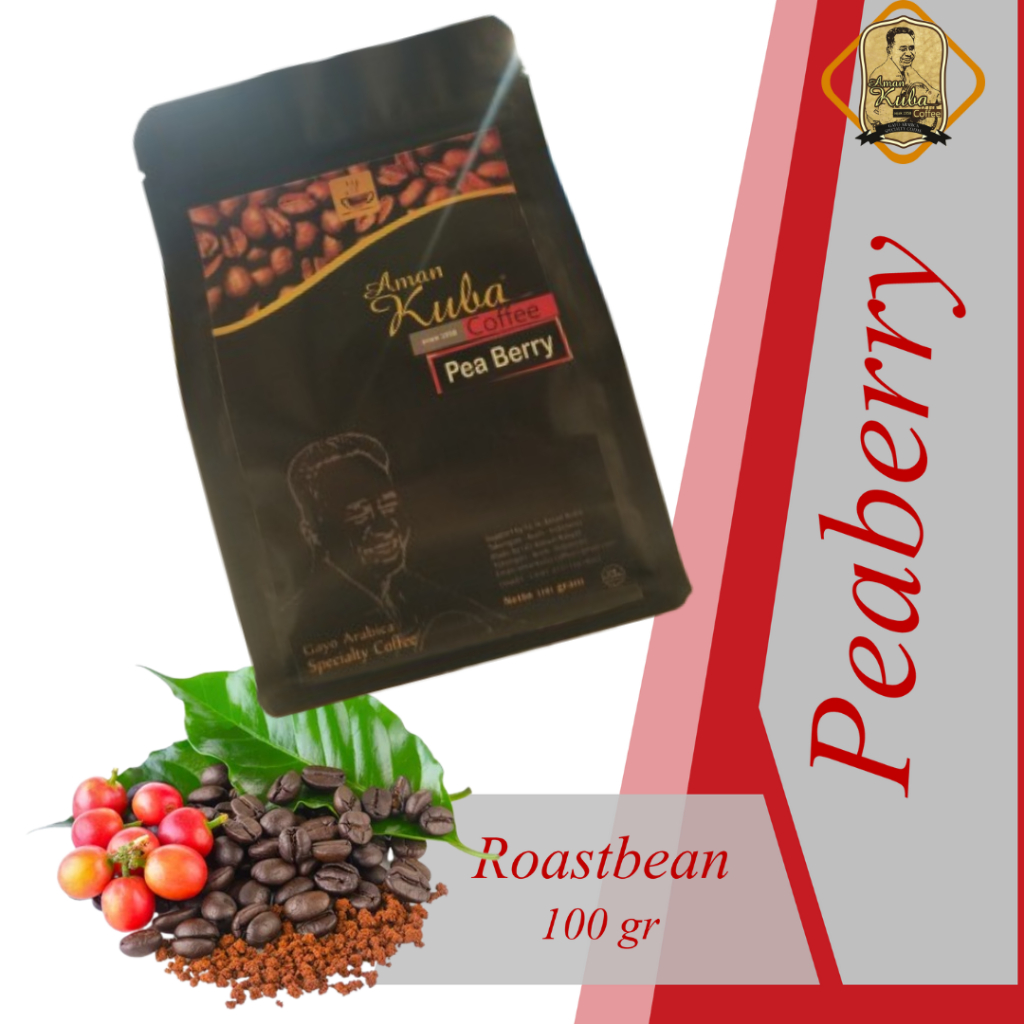 

Aman Kuba Coffee II Gayo Arabika Aceh Takengon Peaberry Premium Quality II Biji II Roastbean II 100g