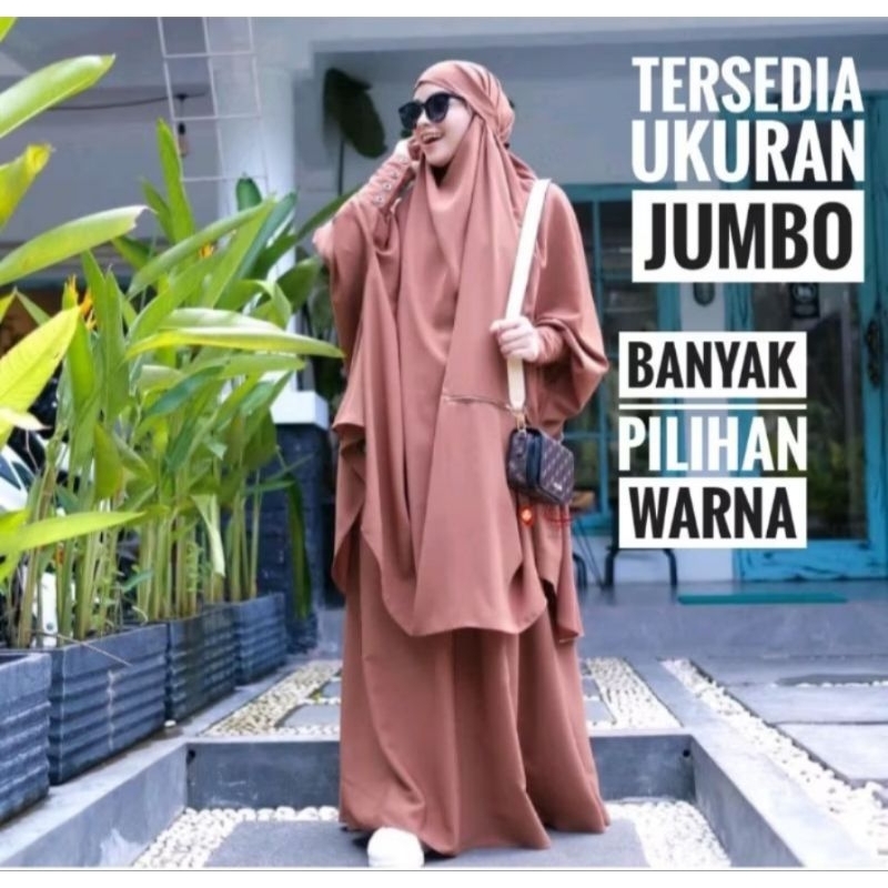 (BISA COD) READY STOK FRENCH KHIMAR LENGAN KANCING SAKU ZIPPER MEWAH BEST SELLER