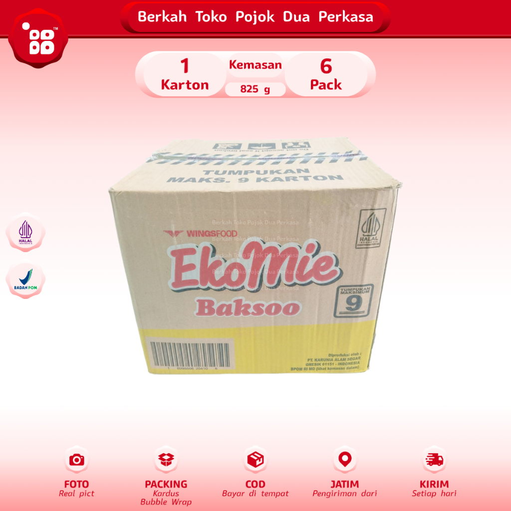 

KRT Mie Cap Eko Mie Baksoo isi 6 Pack [JATIM]