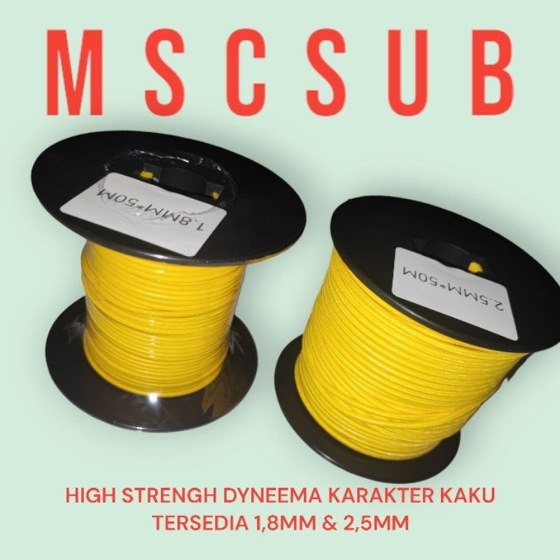 1 ROLL TALI DYNEEMA SPECTRA KUNING / SPEARGUN