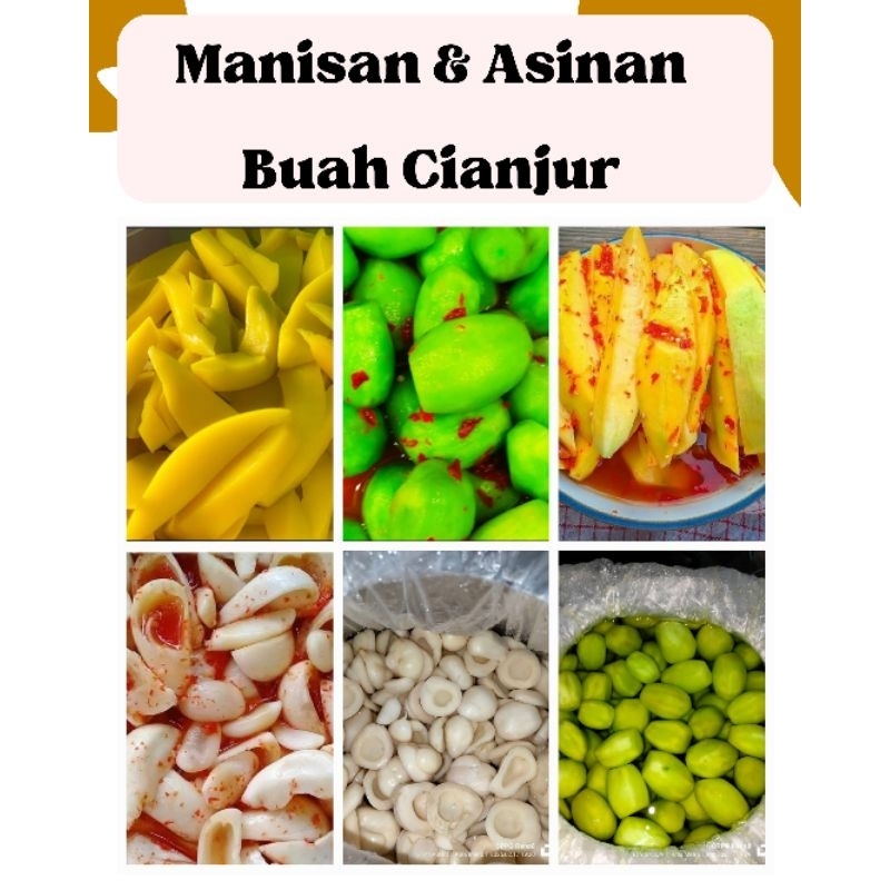 

400g & 250g Manisan buah cianjur asinan buah rujak buah asinan pedas buah potong