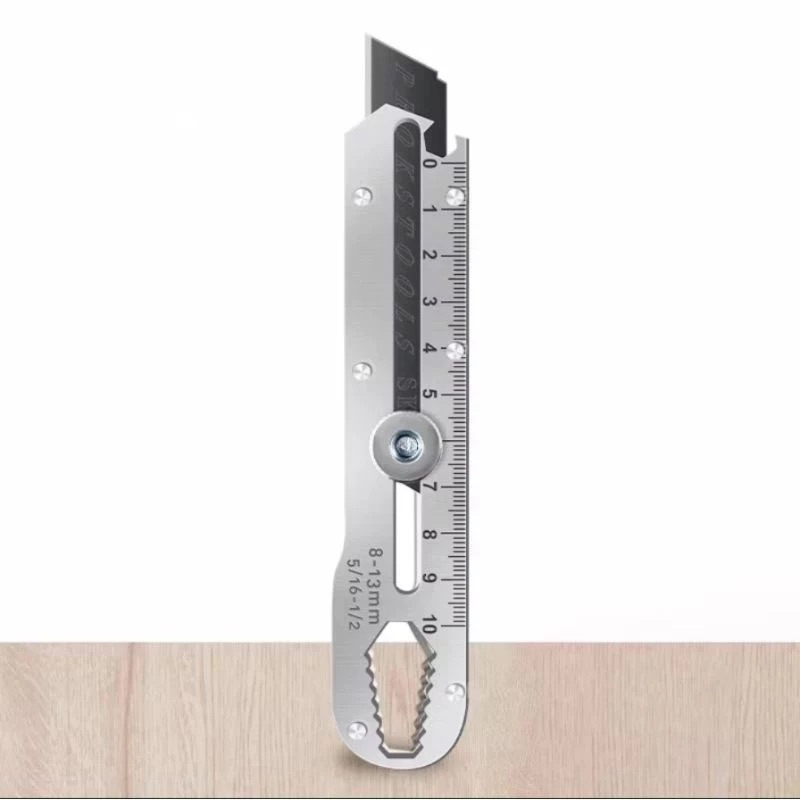 

NY (9 IN 1) Pisau cutter stainless 9in1 pisau pemotong seni baja penggaris tools