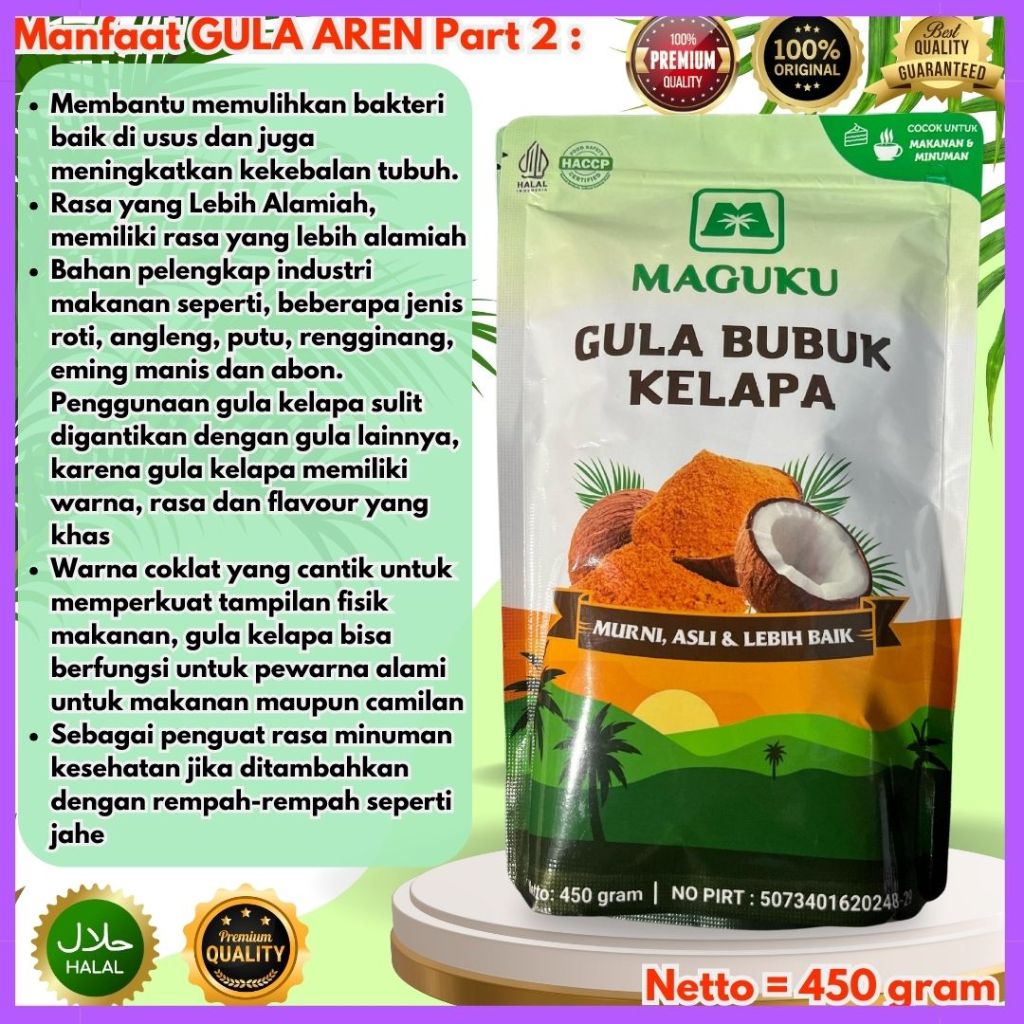 

GULA SEMUT BUBUK KELAPA, GULA KELAPA BUBUK ORGANIK ASLI 100%