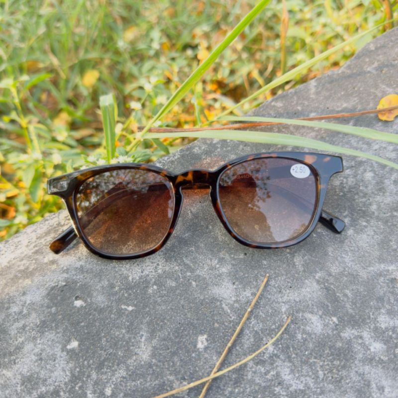 Kacamata Baca Plus +100 sampai +300 lensa Coklat Gradasi#DR846