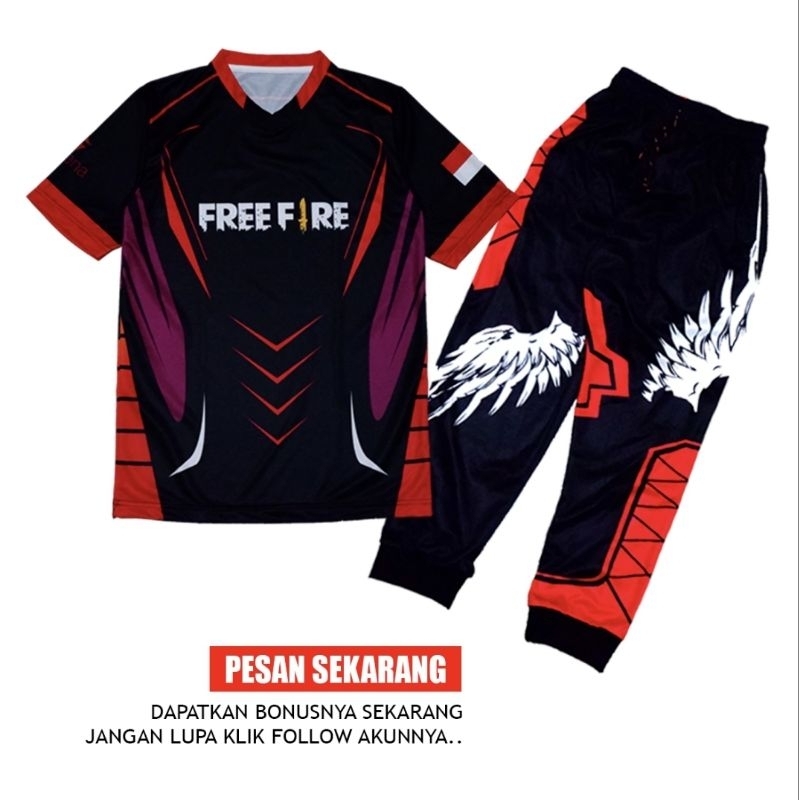 SETELAN FF FREEFIRE BNL GAMING CALCA ANGELICA SUBLIM