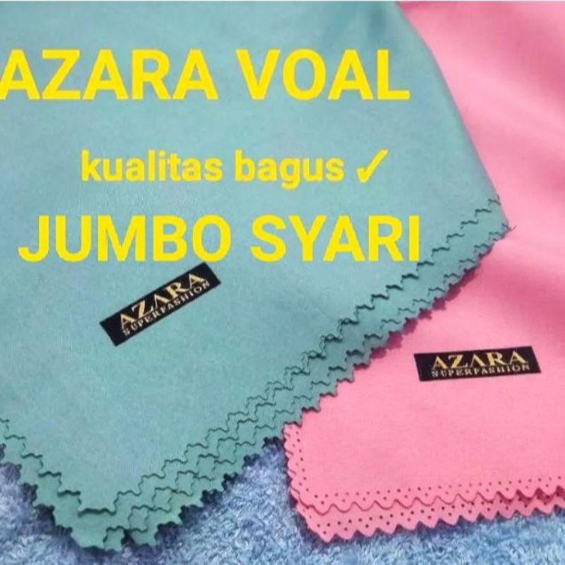 RB Jilbab Segiempat Voal Jumbo Azara Oskara Syari Lasercut 130x130cm