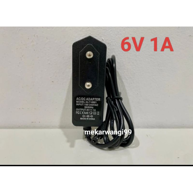 Adaptor 6V 1A / Adaptor DC 6 Volt 1 Amper