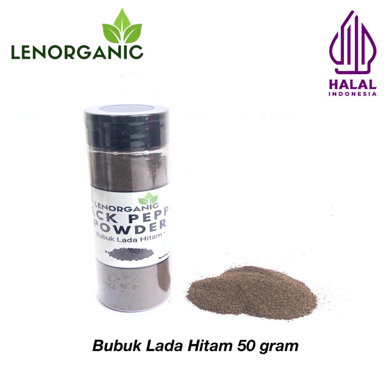

LENORGANIC | Botol Bubuk Lada Hitam / Black Pepper Powder / Merica Lada Hitam 50 gramc