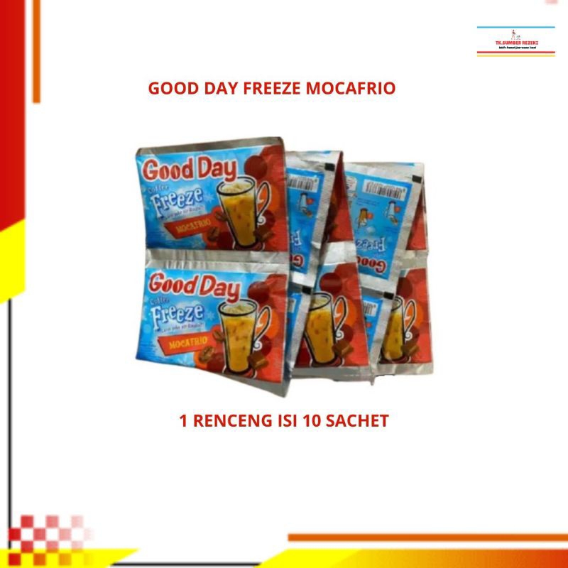 

Goodday Coffe Freeze Mocafrio 1 Renceng Isi 10 Sachet PROMO MURAH/ Coffe Goodday Freeze Mocafrio 1 Renceng Isi 10 Sachet PROMO MURAH