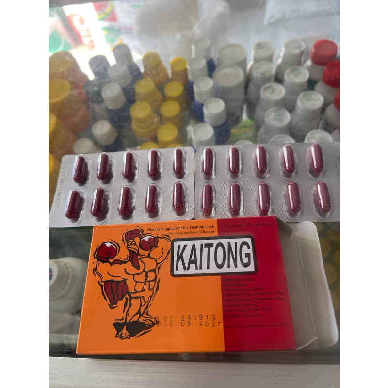 Kaitong Vitamin Suplemen Ayam Bangkok Aduan Multivitamin Penambah Stamina Isi 20 Papan