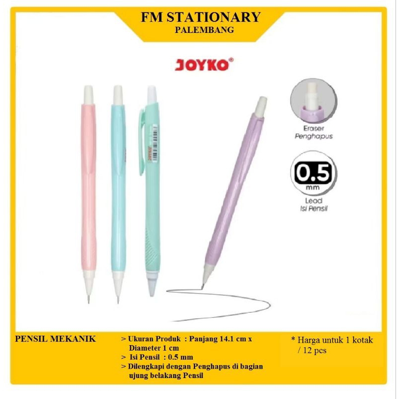 

Pensil Mekanik Joyko MP-52 0.5 mm Pastel / MP 52 Mechanical Pensil