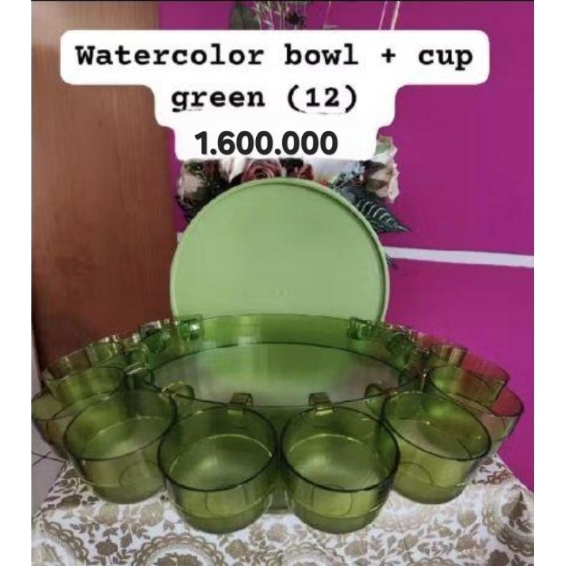 Tupperware PROMO SALEEEEE tembat es buah watercolour bowl