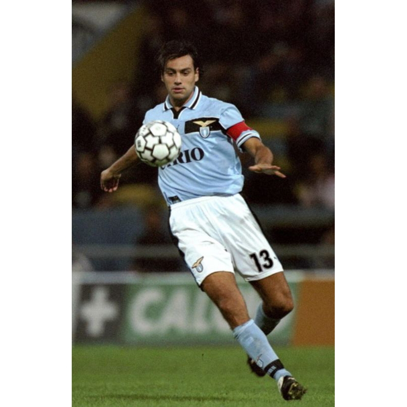 Gratis Nameset Nesta + Patch Lega Calcio Jersey Retro Lazio 1999 2000 Juara Liga Italia