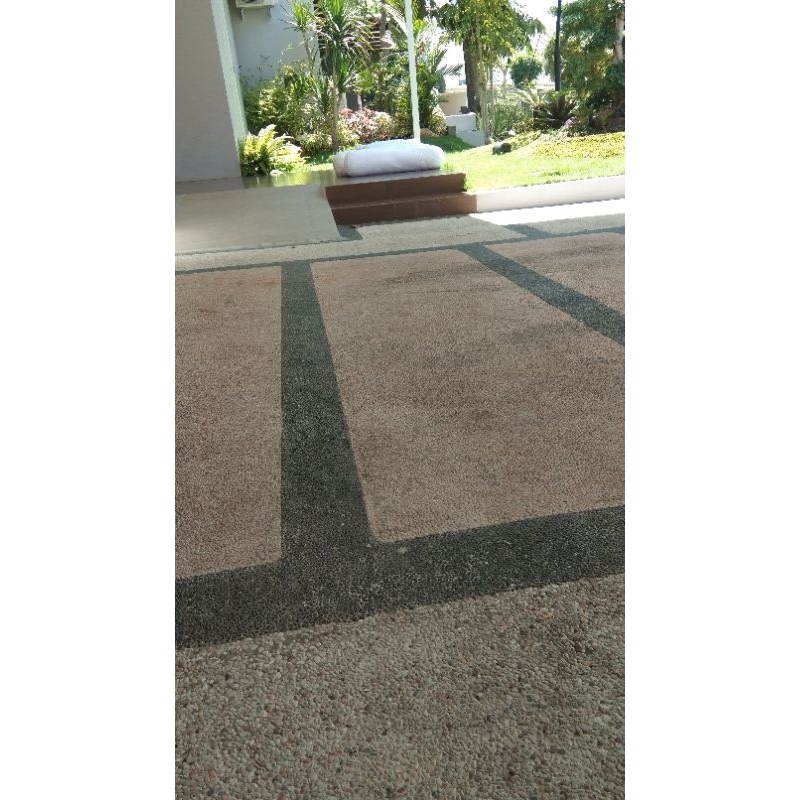 lantai batu sikat ampyang garasi