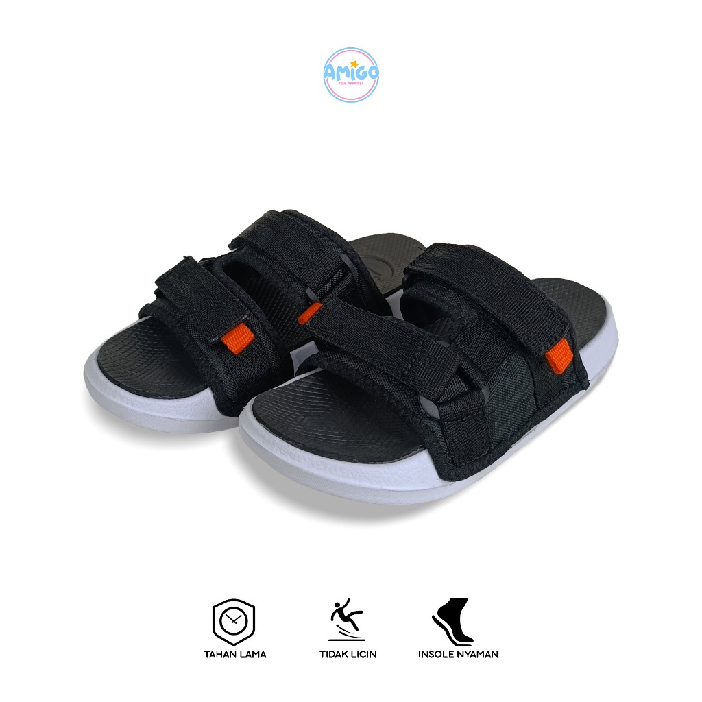 Sandal Slide Slipper Anak Balita Lelaki Perempuan Non-Slip Robin By Amigo