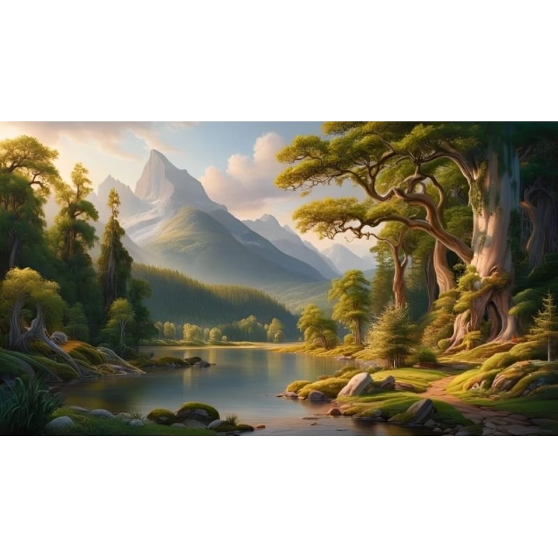 poster cetak jumbo pemandangan gunung hiasan dinding pemandangan gunung macam macam ukuran