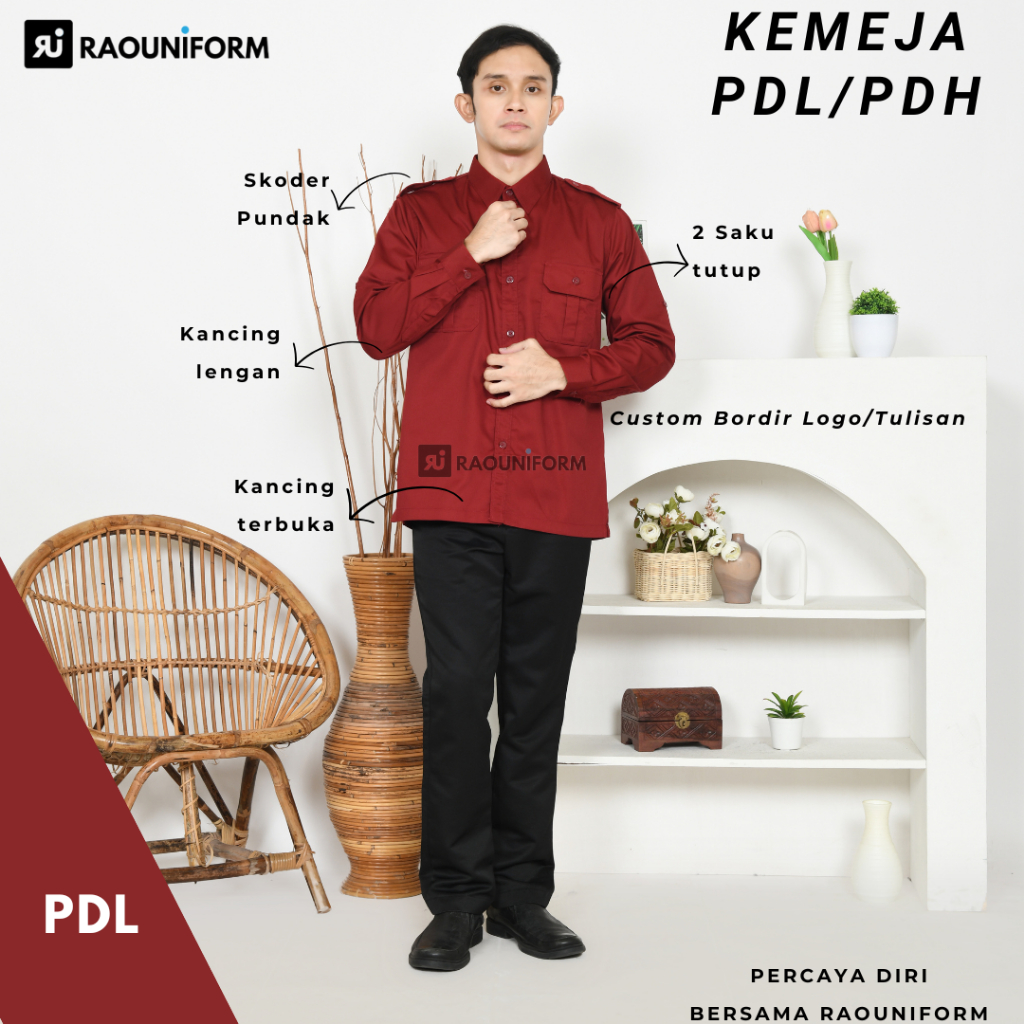 Seragam kerja lapangan/Baju proyek lapangan/Kemeja kerja PDL/Baju komunitas kantor/Seragam PDL Pria