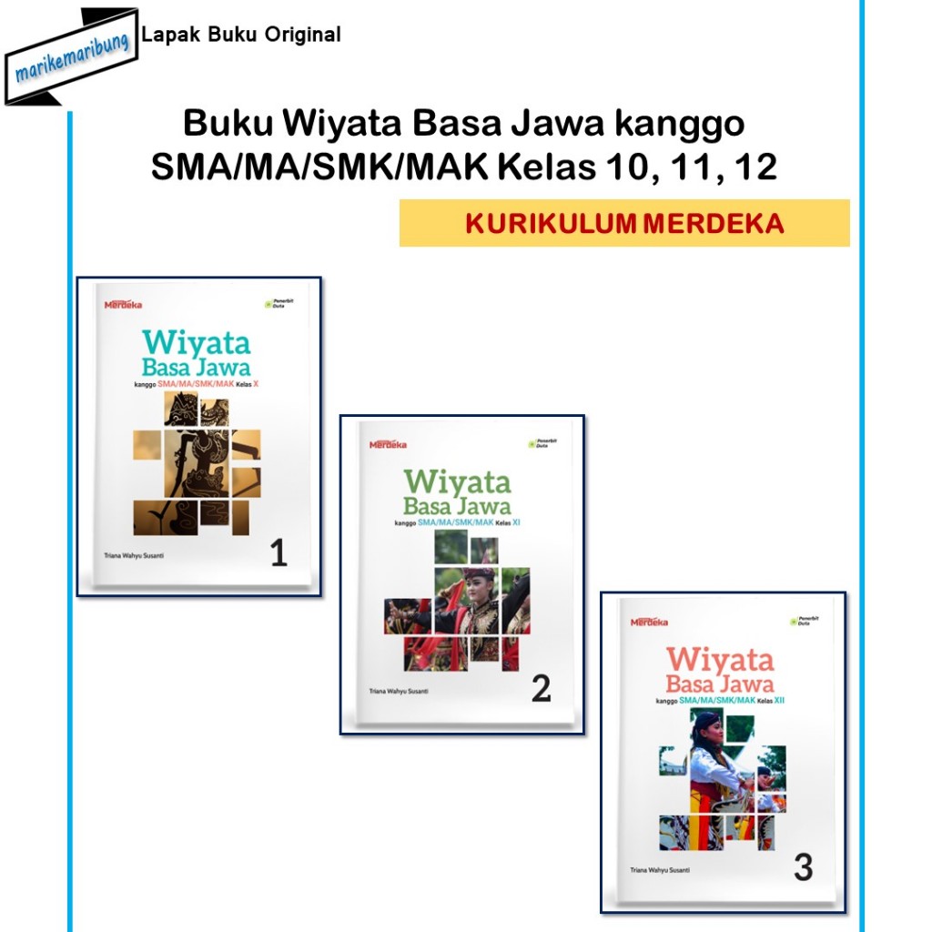 Buku Wiyata Basa Jawa kanggo SMA/MA/SMK/MAK Kelas 10, 11, 12 Kurikulum Merdeka