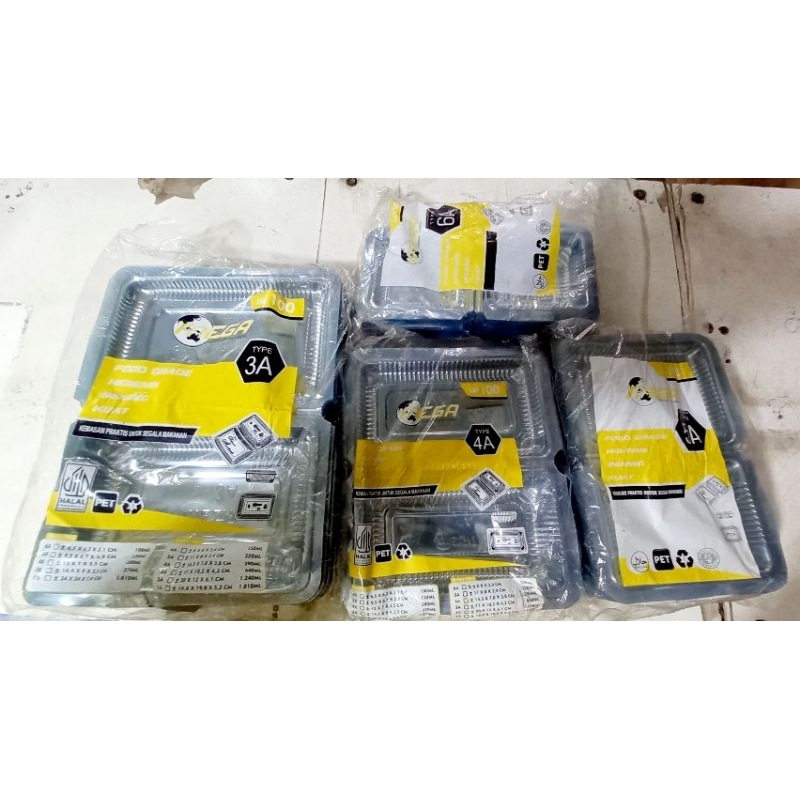 MIKA kue/Snack / pembungkus makanan Merk Mega 6A,5A,4A,3A Mega /per pack isi 100 pcs