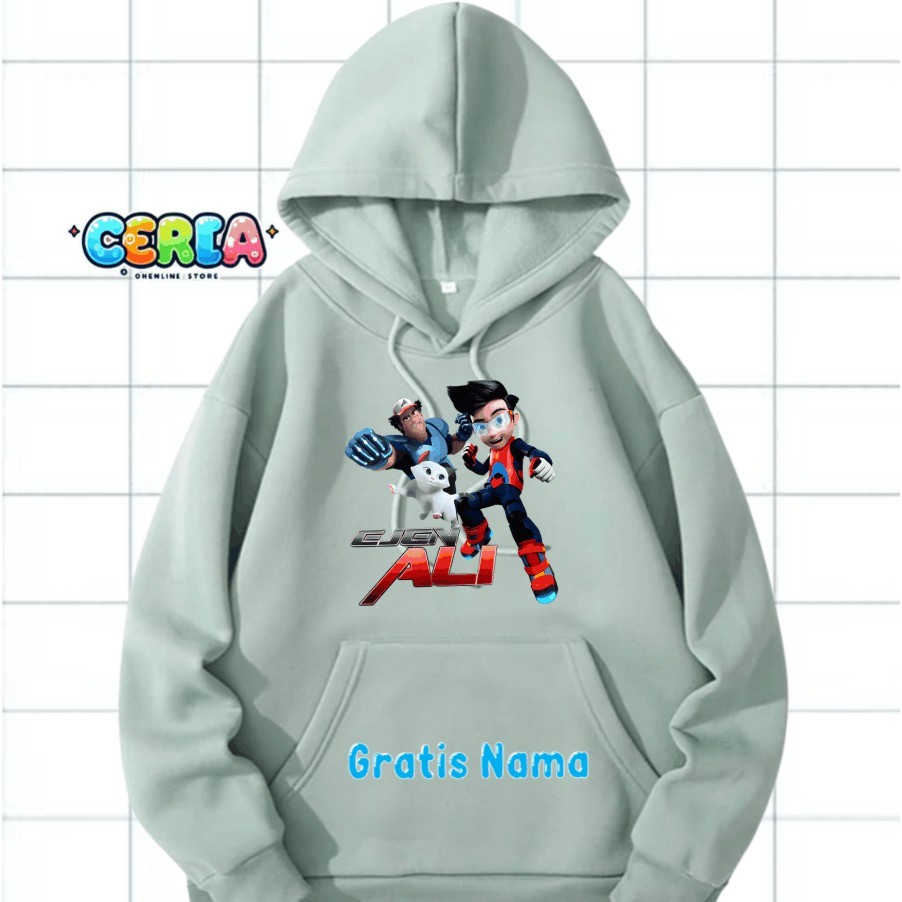 Hoodie Anak Ejen Ali Sweater Hoodie Ejen Ali Jaket Sweater Hoodie Anak Laki Laki Perempuan Ejen Ali