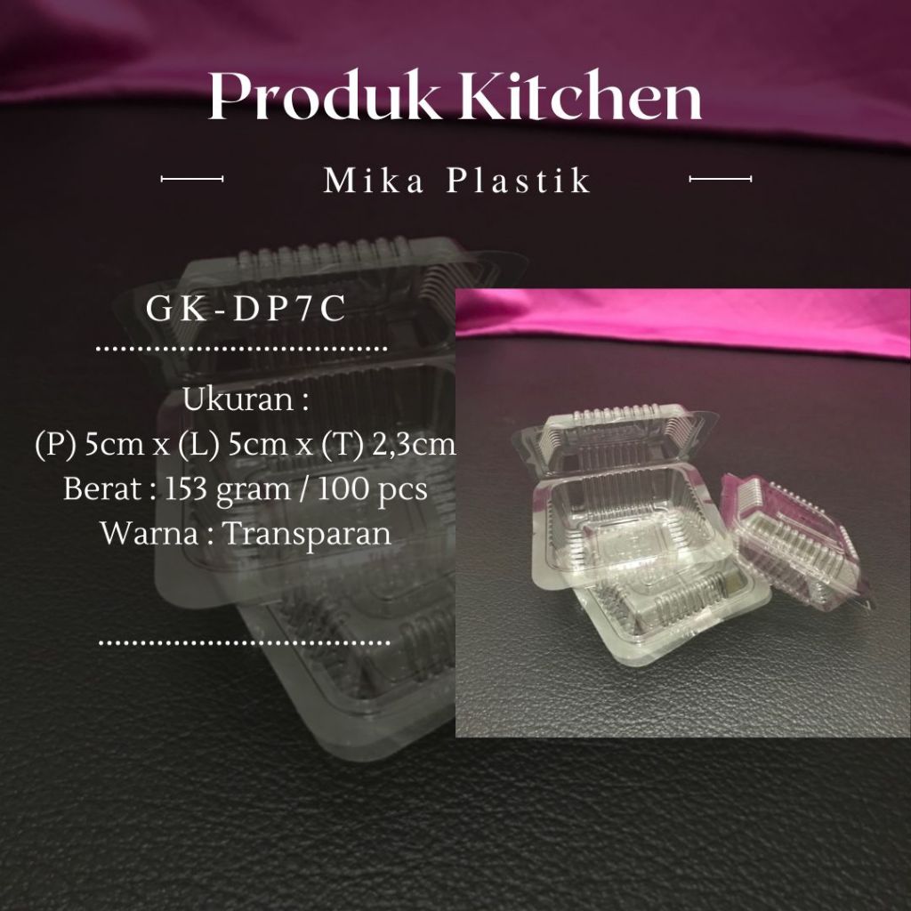 MIKA KUE PLASTIK KECIL / MIKA KUE BASAH / MIKA PLASTIK (GK-DP7C)