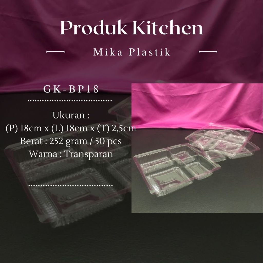 MIKA CATERING 18 CM / MIKA BOX NASI 18 CM / MIKA PLASTIK (GK-BP18)