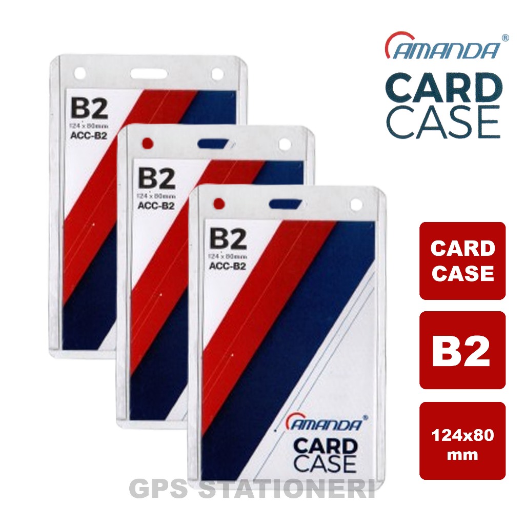 

Card Case B2 / ID CARD B2 / Name Tag B2 Amanda ACC-B2 124x80mm 1 pak isi 20