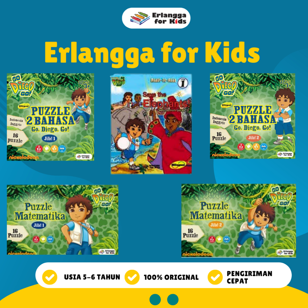 [Erlangga] Buku Aktivitas Anak: Seri Go Diego Go