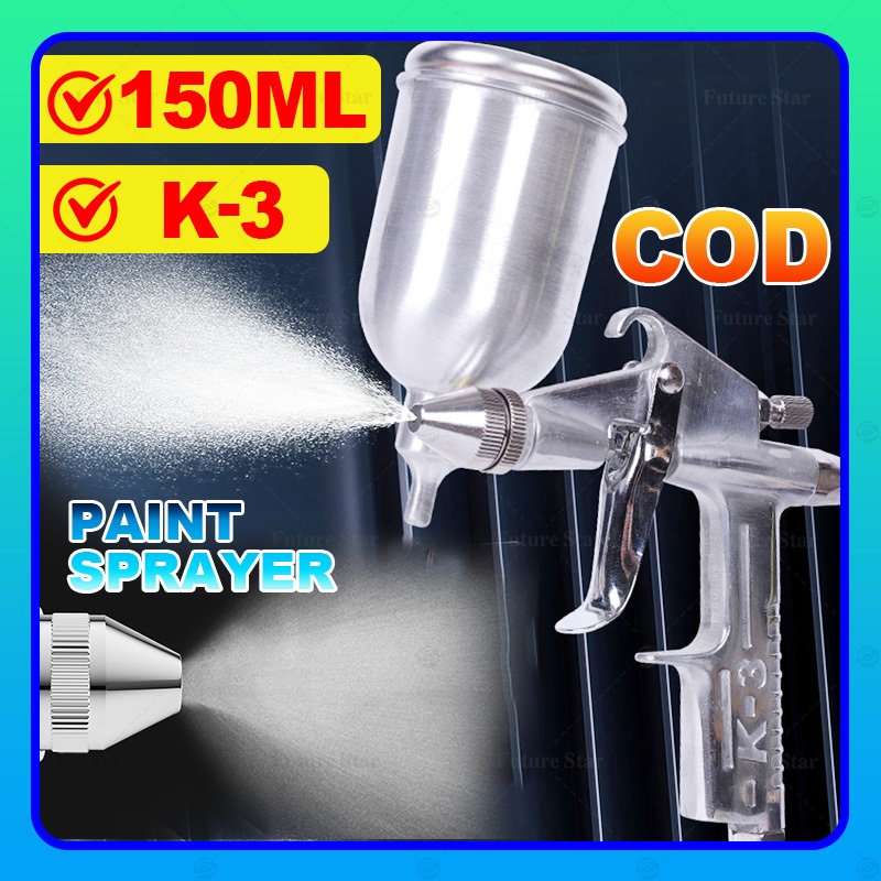 Pistol Semprot Mobil K3 150ML 0.5Mm Nosel Dinding Semprotan Sikat Udara Spray Gun Alat Semprot Porta