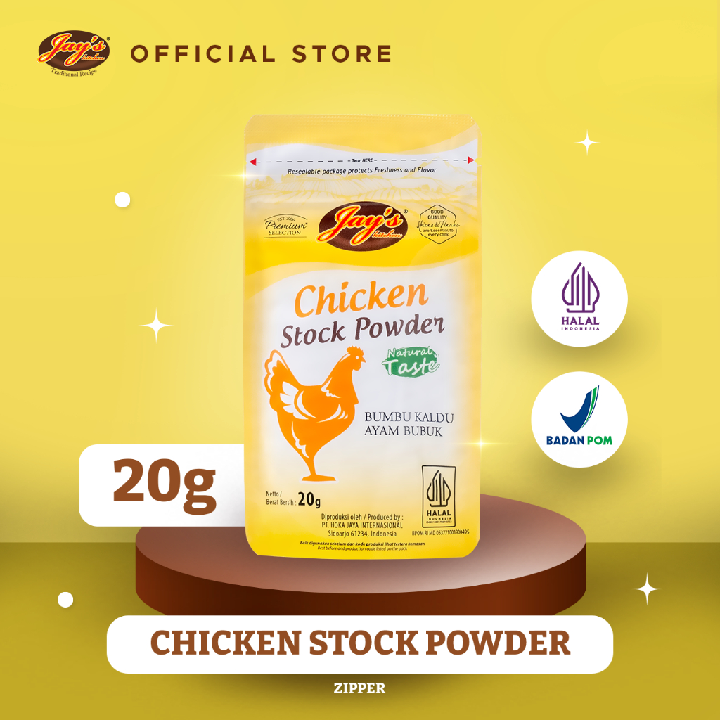 

Jay's Kitchen Chicken Stock Powder Zipper 20 GR