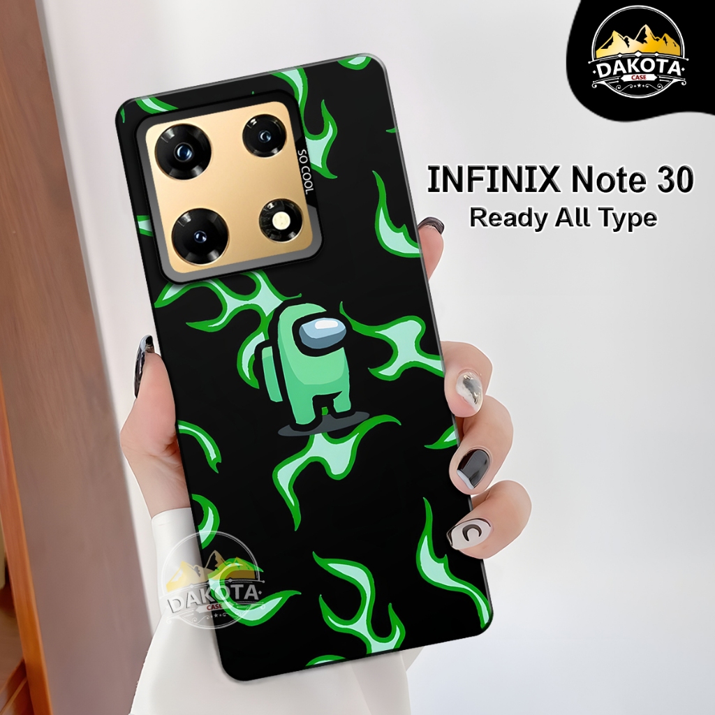 Dakota - Casing IDM Hologram SO COOL Untuk INFINIX Note 30 - Softcase Motif Thunder Amogus Full Cove