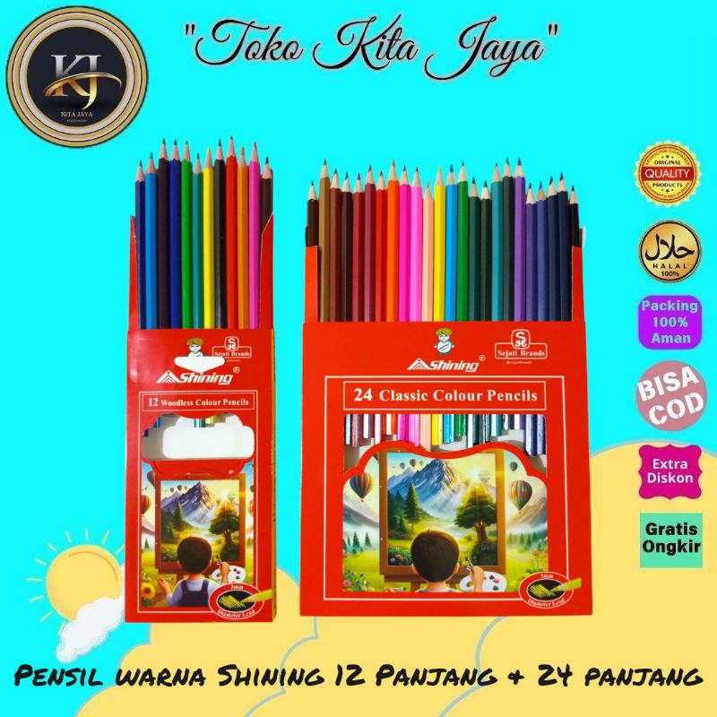 

Pensil Warna Shining 12 & 24 Panjang