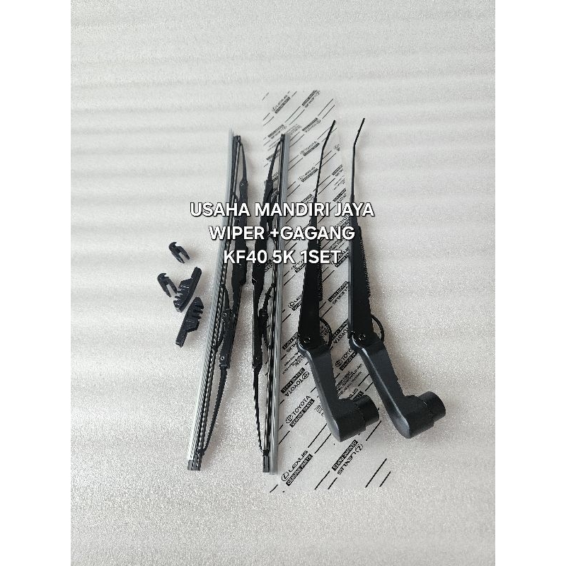 WIPER BLADE +GAGANG Paket Wiper Blade dan Gagang 1 Set 4 Pcs untuk Kijang KF40 Kijang Super 5K +GAGA