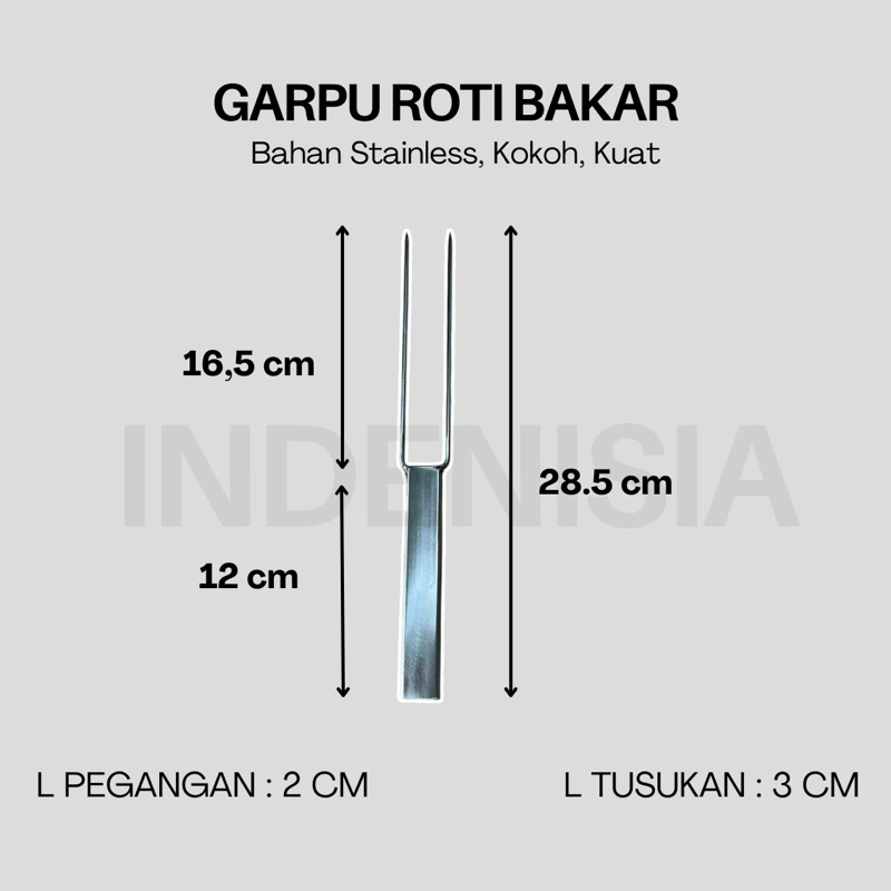 (MB) GARPU ROTI BAKAR / GARPU ROTI BAKAR Full Stainless Kokoh / Toast Fork / GARPU ROTI PANGGANG / G