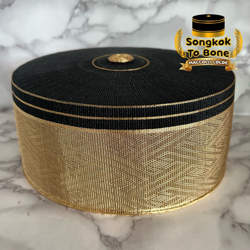 Songkok Recca Tembaga Gold Super Premium - Songkok Bugis - Songkok To Bone