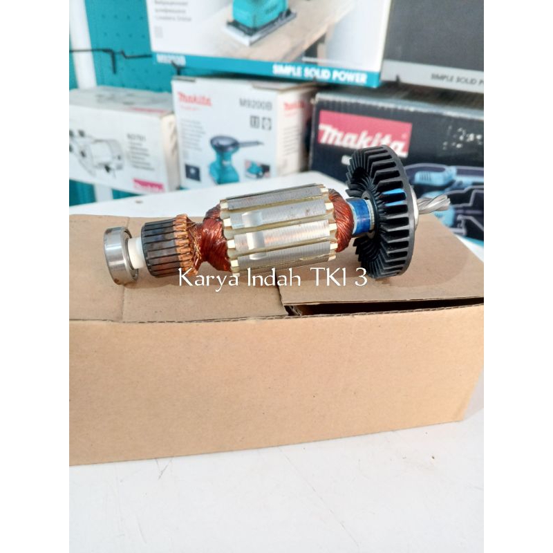 Armature Angker Makita MT0600B Bor Maktec MT60 Suku Cadang Mesin Bor 10mm Asli Original