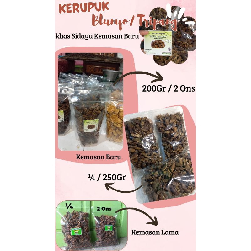 

krupuk tripang / blunyo 200 grm 250 grm, Siap makan