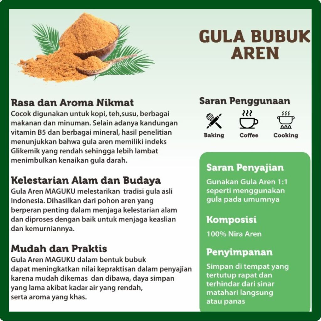 

GULA BUBUK AREN PREMIUM QUALITY, GULA BUBUK AREN ASLI 100% KUALITAS PREMIUM