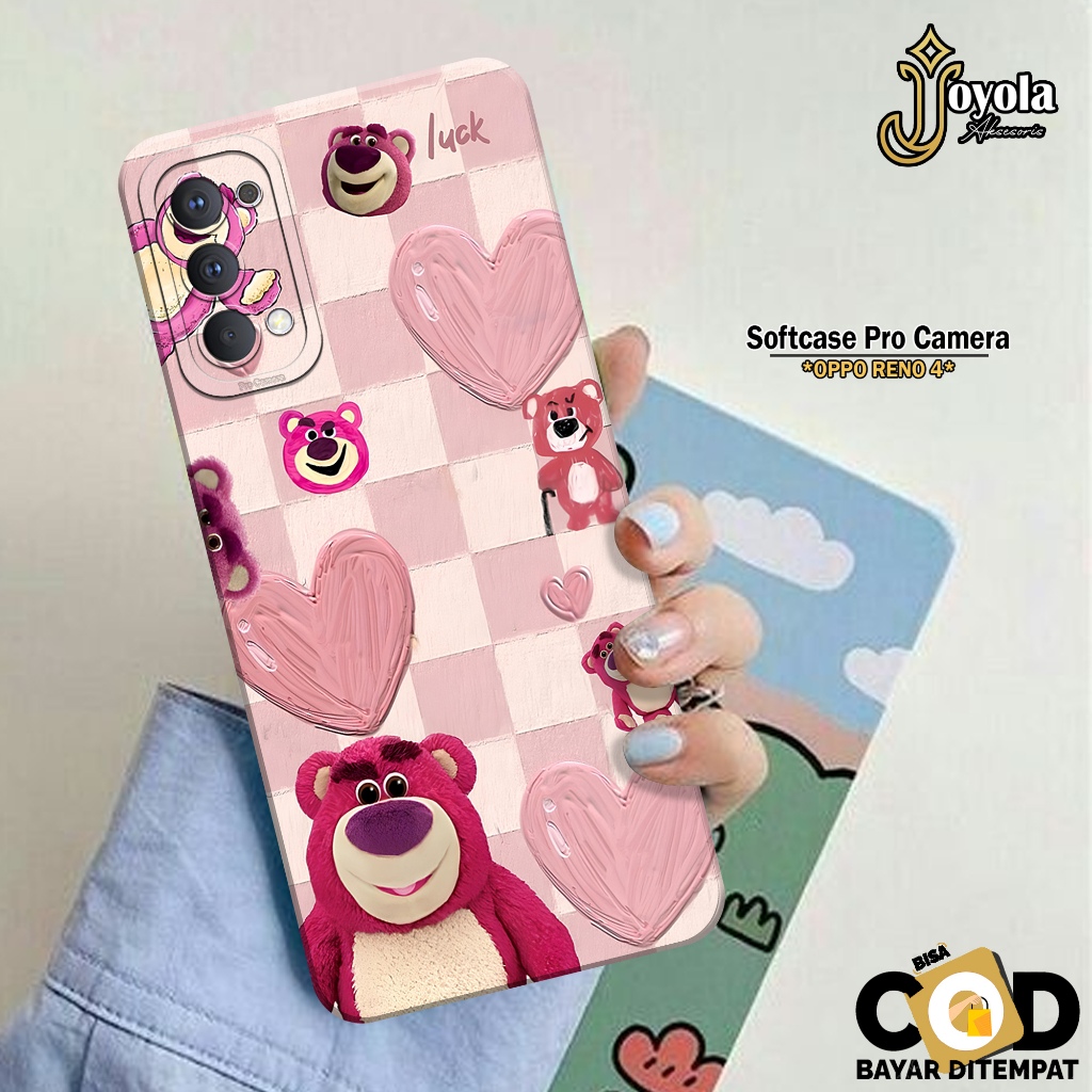 JOYOLA Case OPPO RENO 4 - Fashion Case Kartun - Softcase OPPO RENO 4 - Pro Camera - Casing OPPO RENO